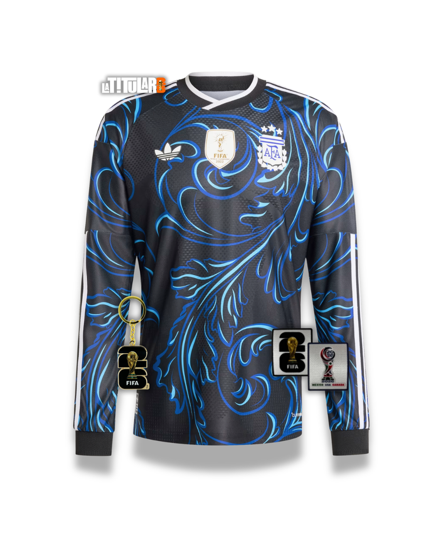 ARGENTINA 26 PLAYER AWAY LONG SLEEVE WORLD CUP JERSEY