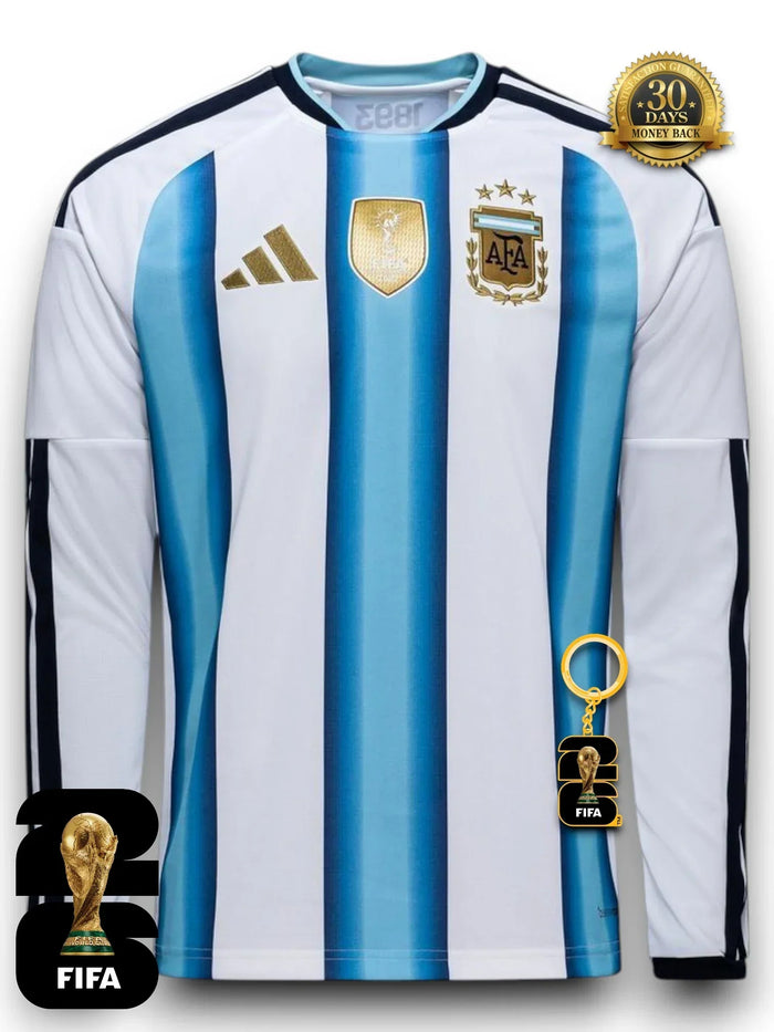 ARGENTINA 26 HOME LONG SLEEVE WORLD CUP JERSEY