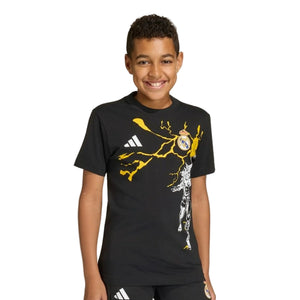 REAL MADRID X MARVEL 25/26 ADIDAS BLACK KIDS T-SHIRT