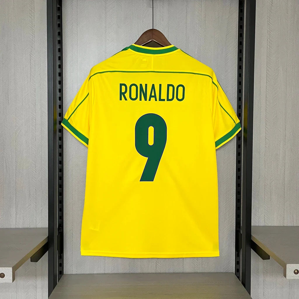 BRAZIL 98/99 RETRO JERSEY RONALDO #9