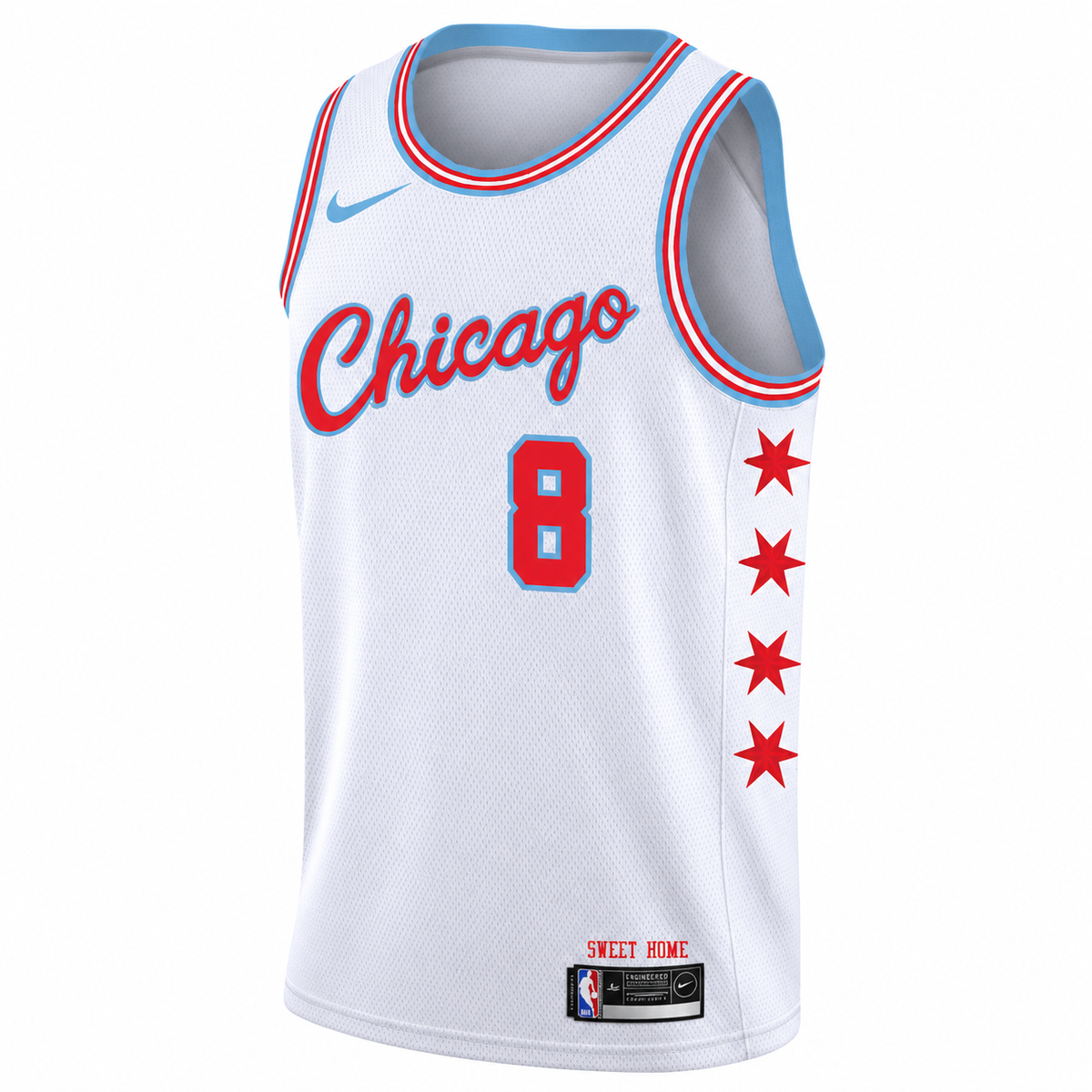 Chicago Bulls Zach Lavine #8 2017/18 City Edition Jersey - White