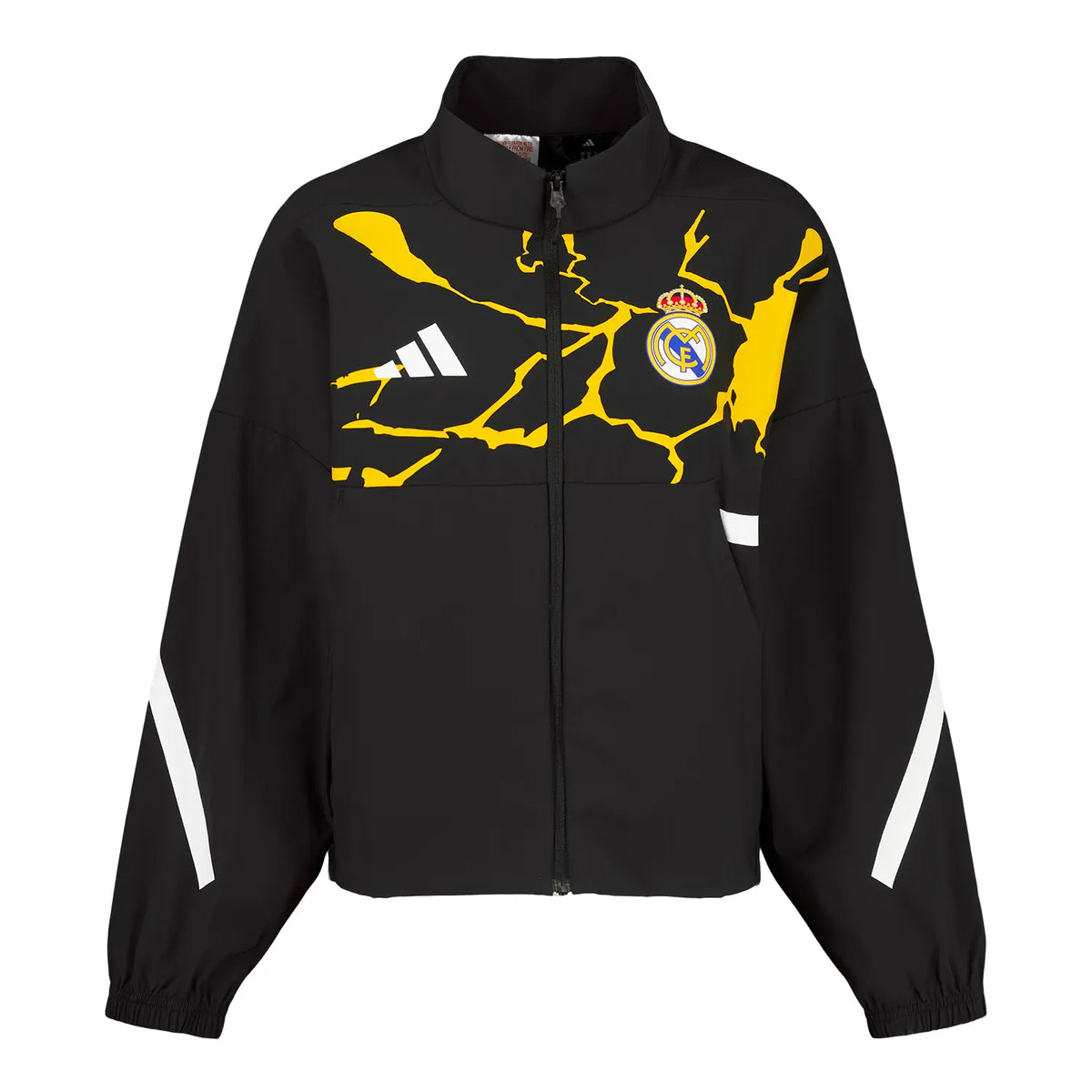 REAL MADRID X MARVEL ANTHEM JACKET 25/26 ADIDAS BLACK KIDS JERSEY