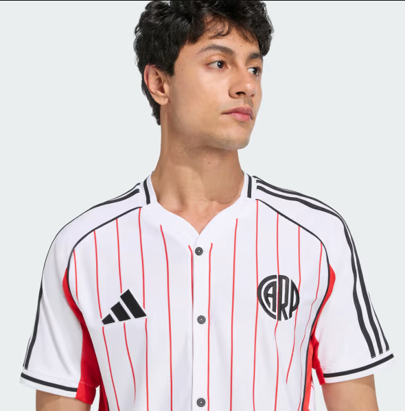 RIVER PLATE US PACK FULL-BUTTON BASEBALL JERSEY