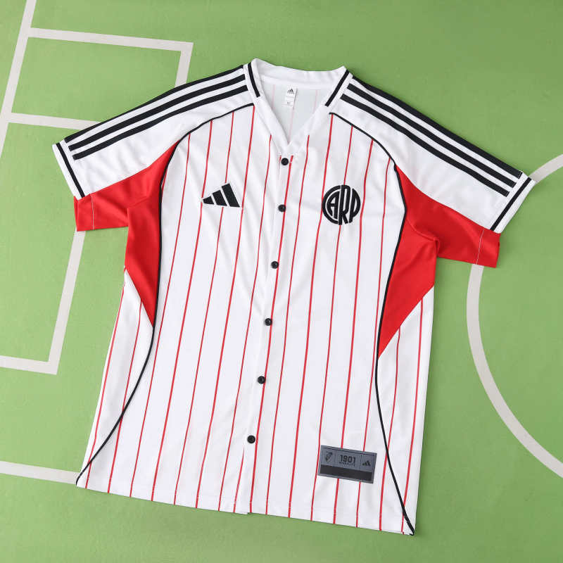 RIVER PLATE US PACK FULL-BUTTON BASEBALL JERSEY