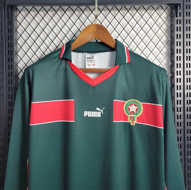 MOROCCO 98 RETRO AWAY GREEN LONG SLEEVE JERSEY
