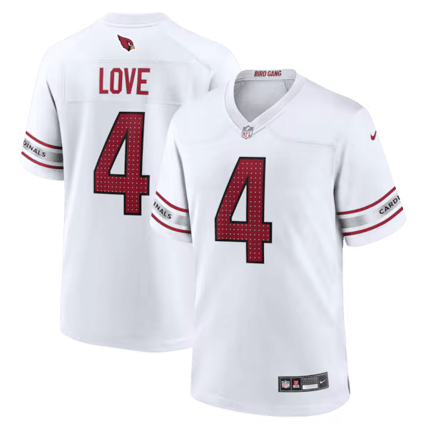 Arizona Cardinals Jeremiyah Love Game Player Jersey - White