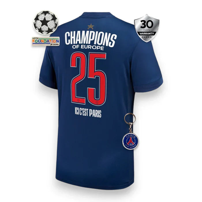 PSG 25 EUROPEAN CHAMPIONS 1 STAR JERSEY
