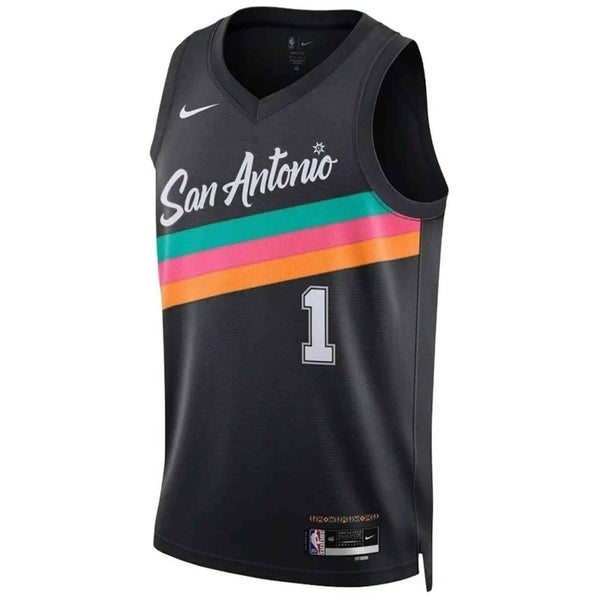 San Antonio Spurs Victor Wembanyama #1 Statement Edition Jersey - Black