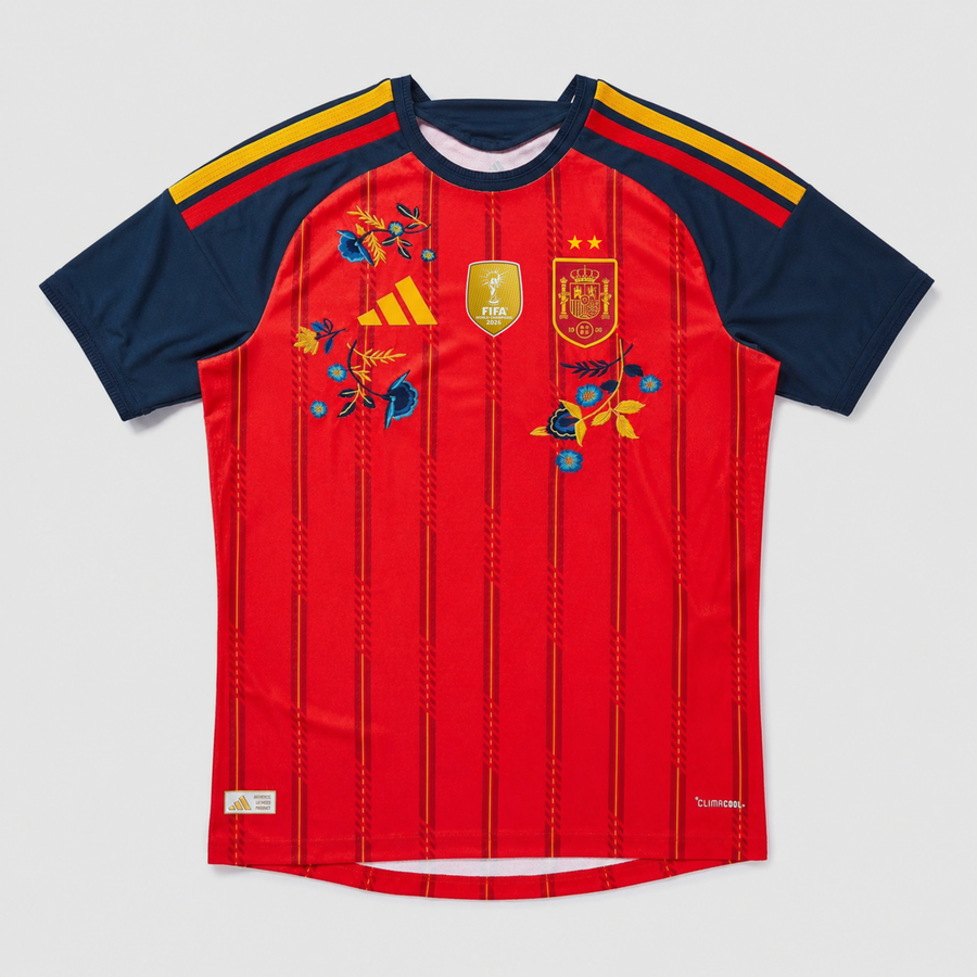 SPAIN 26/27 HOME EMBROIDERED PLAYER JERSEY