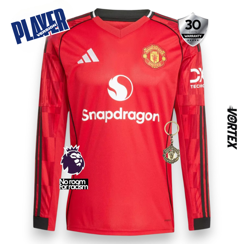 MANCHESTER UNITED 25/26 HOME LONG SLEEVE AUTHENTIC JERSEY