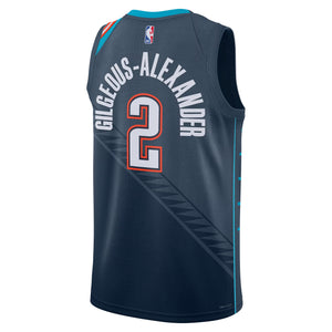 Oklahoma City Thunder Shai Gilgeous-Alexander #2 City Edition 2025-26 Jersey - Navy Blue