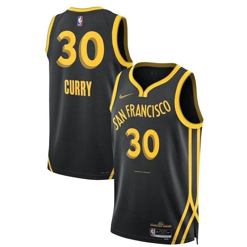 Golden State Warriors Stephen Curry #30 City Edition San Francisco Jersey - Black