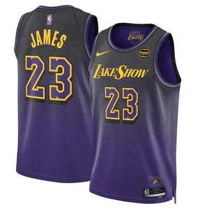 Los Angeles Lakers LeBron James #23 City Edition LakeShow Jersey - LakeShow Purple & Black