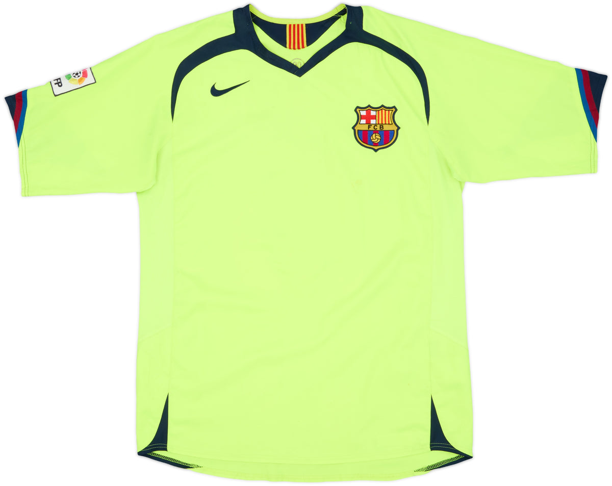 BARCELONA 05/06 RETRO AWAY YELLOW JERSEY RONALDINHO #10