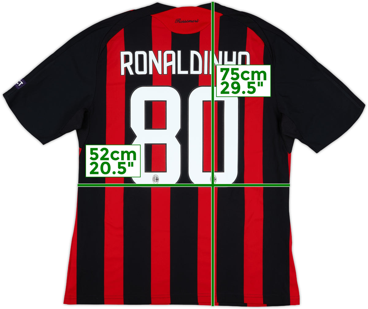 AC MILAN 08/09 RETRO JERSEY RONALDINHO #80