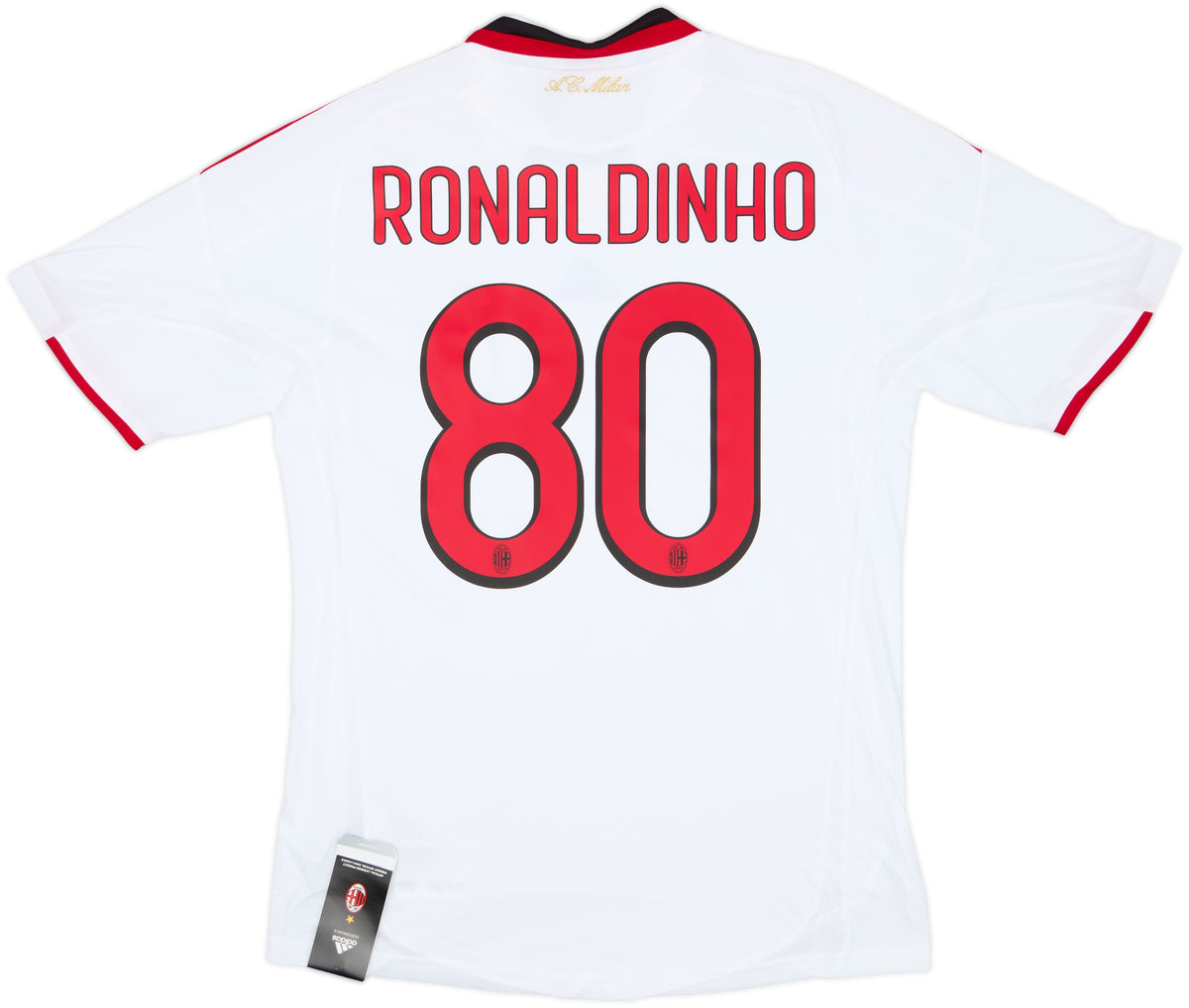 AC MILAN 08/09 RETRO JERSEY RONALDINHO #80