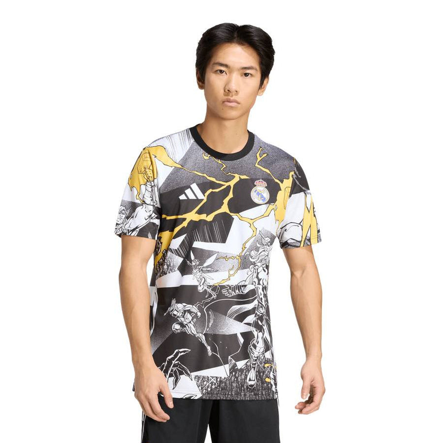 REAL MADRID X MARVEL WARM UP SHIRT 25/26 ADIDAS JERSEY