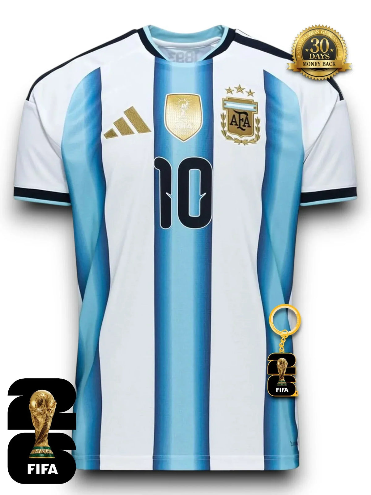 ARGENTINA 26 HOME MESSI WORLD CUP JERSEY #10