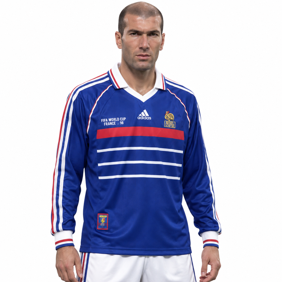 FRANCE 98 RETRO HOME FINAL EDITION WORLD CUP JERSEY