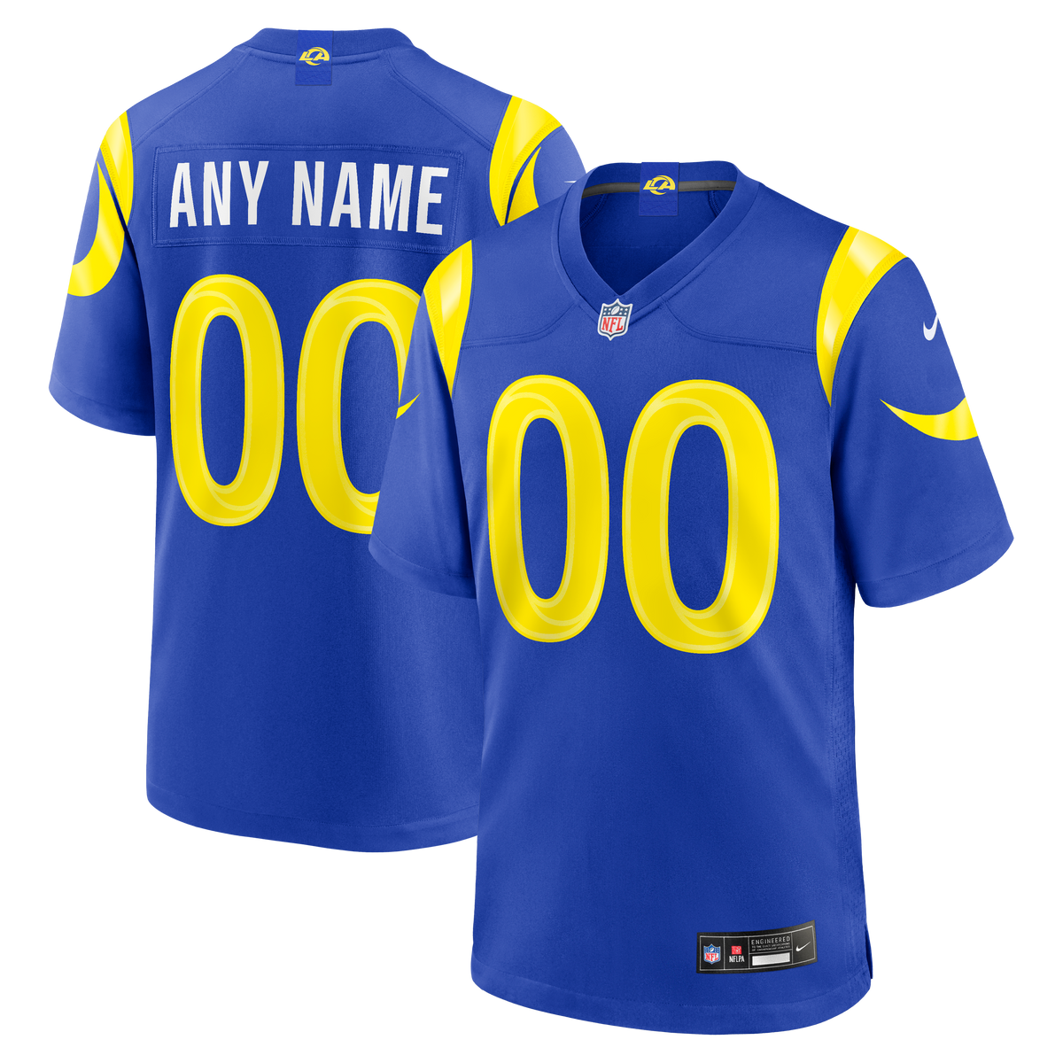 Los Angeles Rams Custom Game Jersey - Royal