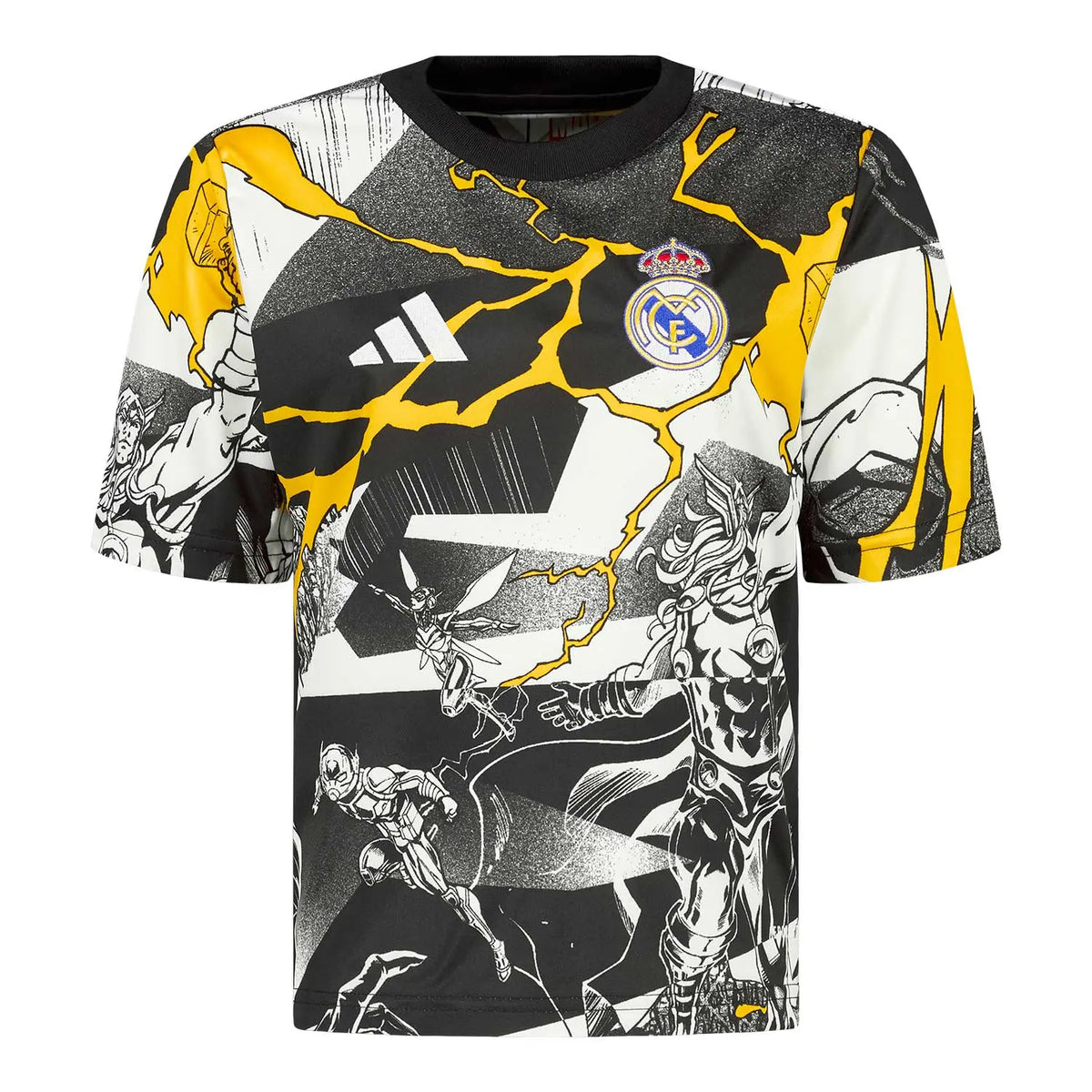 REAL MADRID X MARVEL WARM UP SHIRT 25/26 ADIDAS KIDS JERSEY