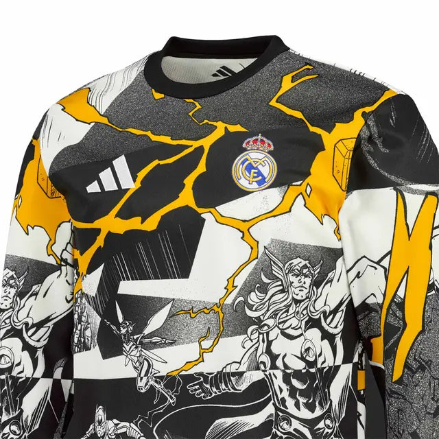 REAL MADRID X MARVEL WARM UP SWEATSHIRT 25/26 ADIDAS JERSEY