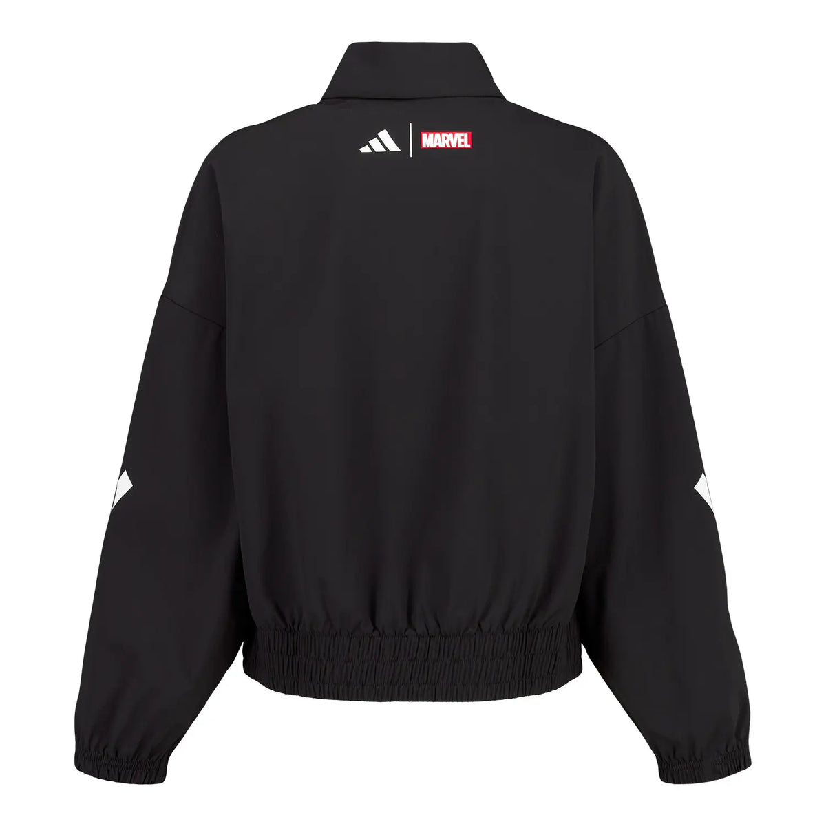 REAL MADRID X MARVEL ANTHEM JACKET 25/26 ADIDAS BLACK KIDS JERSEY