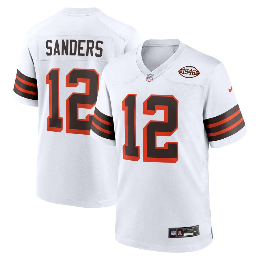 Cleveland Browns Shedeur Sanders Cleveland Browns 2025 Draft 2nd Alternate Game Jersey - White