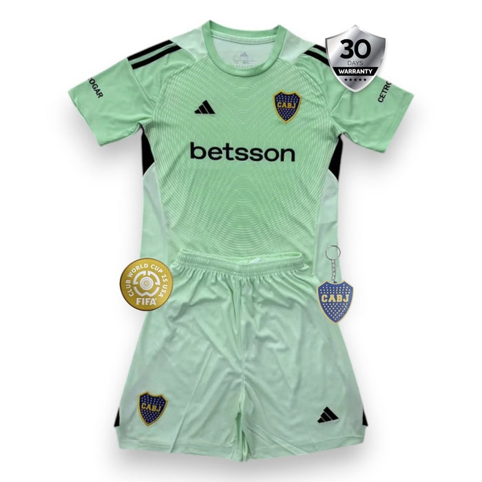 BOCA JUNIORS 25/26 GOALKEEPER GREEN KIDS JERSEY