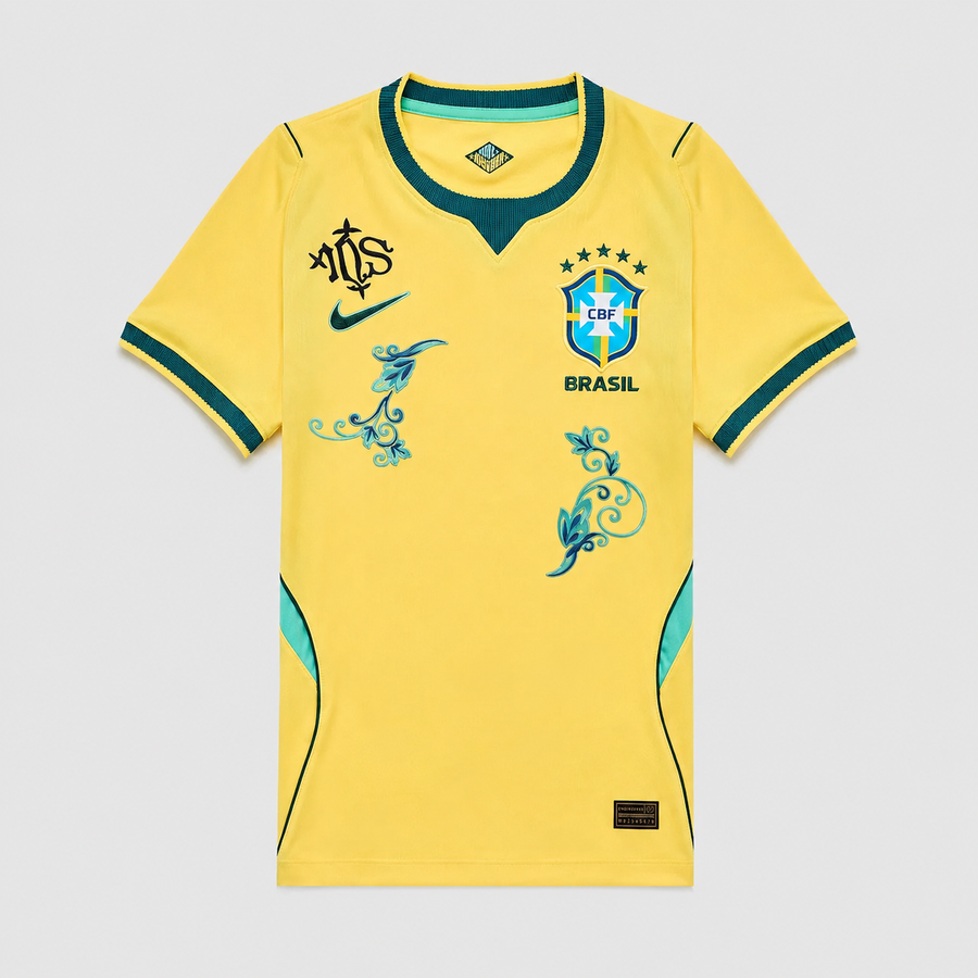 BRAZIL 26/27 HOME EMBROIDERED PLAYER JERSEY