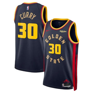 Golden State Warriors Stephen Curry #30 City Edition Jersey - Navy Blue