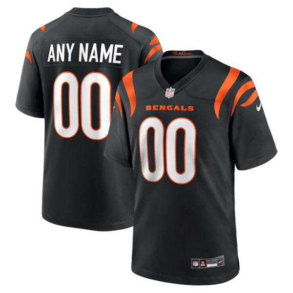 Cincinnati Bengals Custom Game Jersey - Black