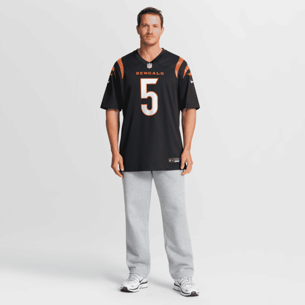Cincinnati Bengals Tee Higgins Game Jersey - Black