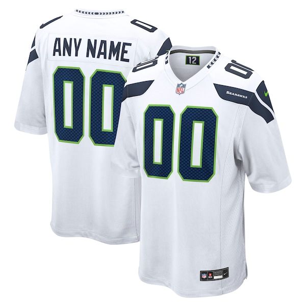 Seattle Seahawks Custom Game Jersey - White