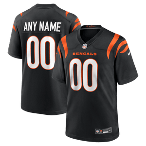 Cincinnati Bengals Custom Game Jersey - Black
