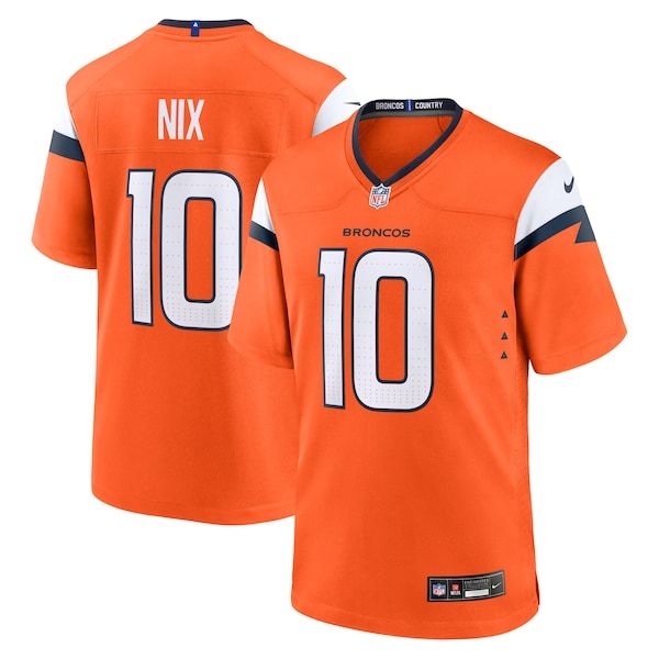 Denver Broncos Bo Nix Game Jersey - Orange