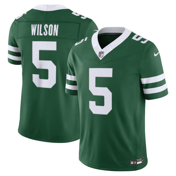 New York Jets Garrett Wilson Vapor F.U.S.E. Stitched Limited Jersey - Green