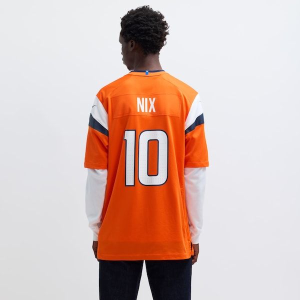 Denver Broncos Bo Nix Game Jersey - Orange