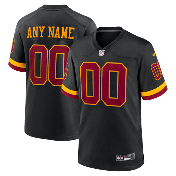 Washington Commanders Hail Raiser Alternate Custom Game Jersey - Black