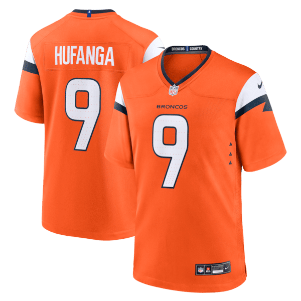 Denver Broncos Talanoa Hufanga Game Jersey - Orange