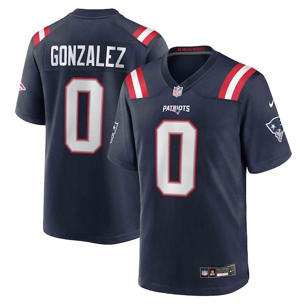 New England Patriots Christian Gonzalez Game Jersey - Navy