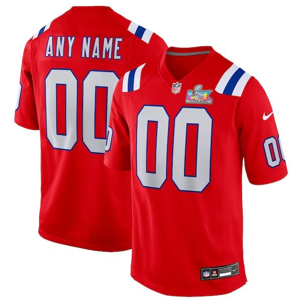 New England Patriots Custom Game Jersey - Red