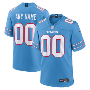 Tennessee Titans Custom Game Jersey - Light Blue
