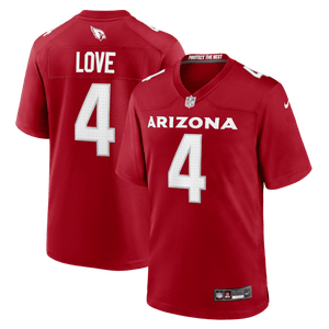 Arizona Cardinals Jeremiyah Love 2026 NFL Draft First Round Pick No. 3 Game Jersey - Cardinal