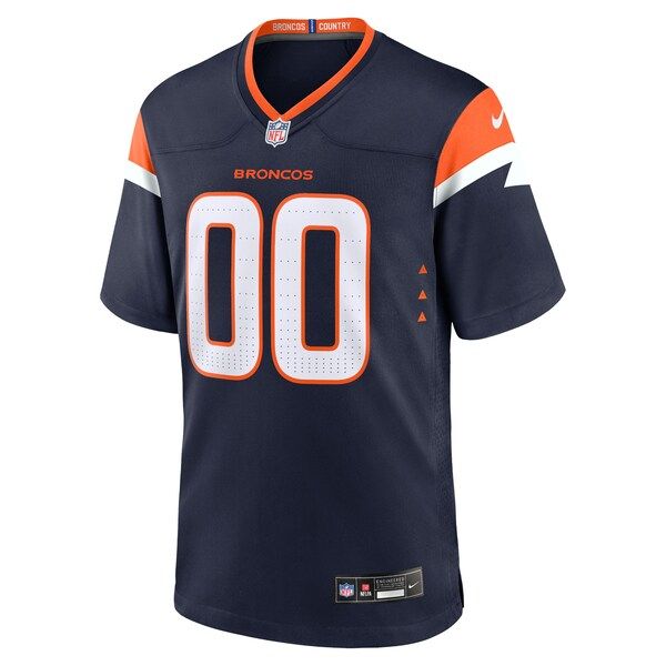 Denver Broncos Alternate Mile High Collection Custom Game Jersey - Navy