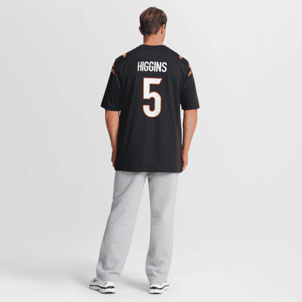 Cincinnati Bengals Tee Higgins Game Jersey - Black