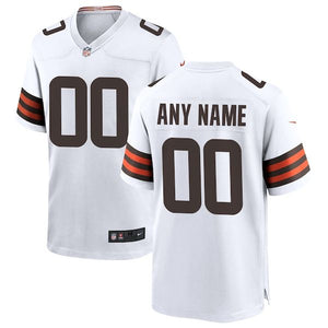 Cleveland Browns Custom Game Jersey - White