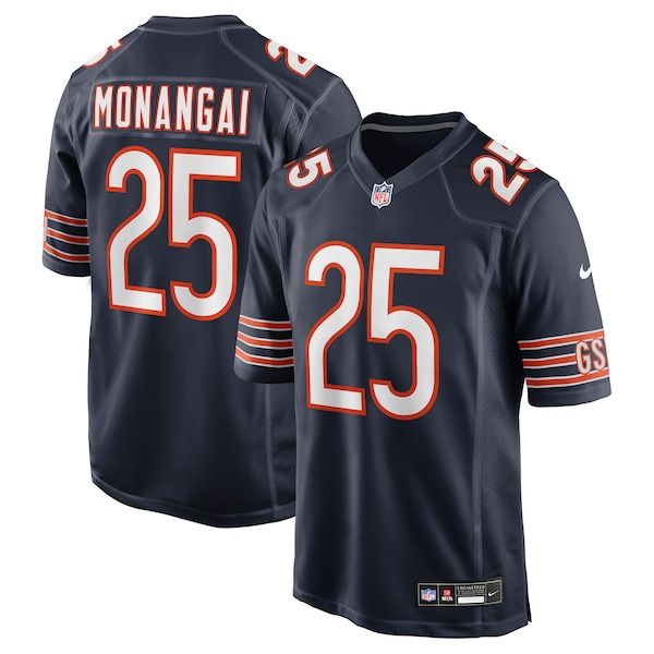 Chicago Bears Kyle Monangai Team Game Jersey - Navy