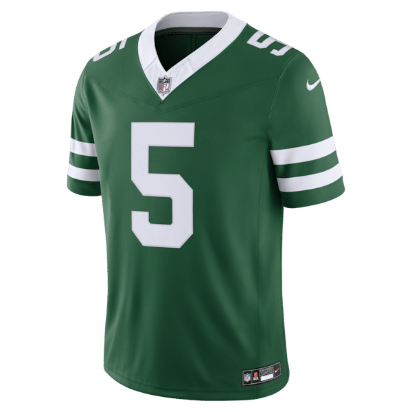 New York Jets Garrett Wilson Vapor F.U.S.E. Stitched Limited Jersey - Green