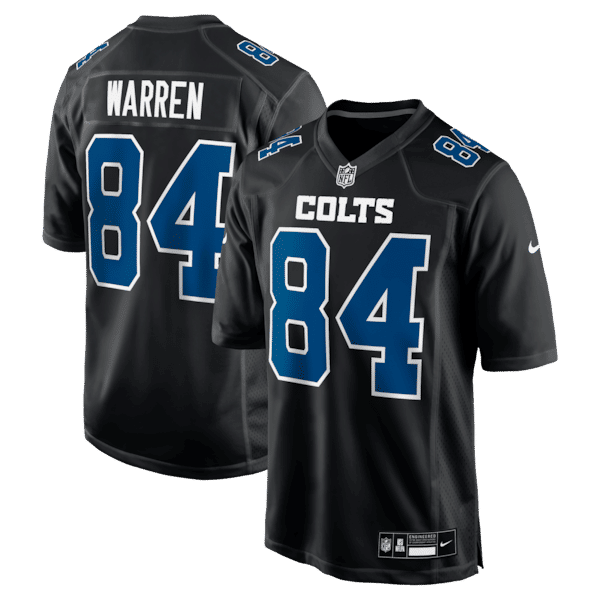 Indianapolis Colts Tyler Warren Fashion Game Jersey - Carbon Black